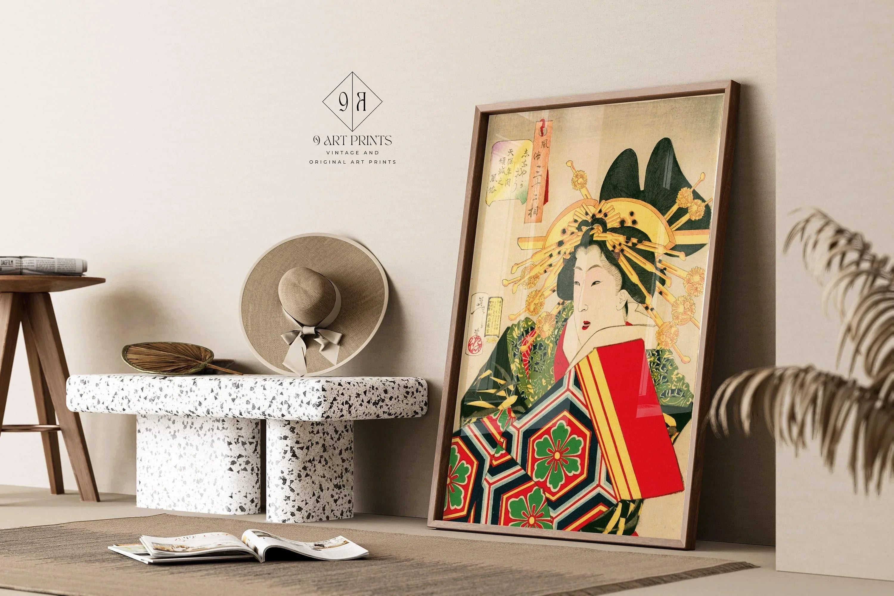 Yoshitoshi Tsukioka - The Geisha | PRINT | Vintage Japanese Woodblock Art