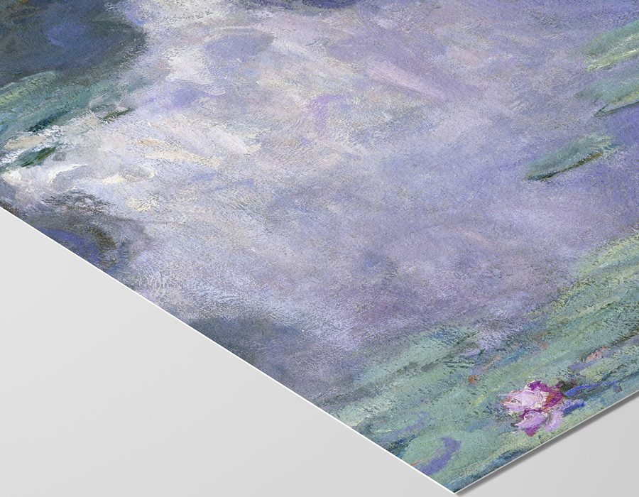The edge of an unframed print on Hahnemühle German Etching, showing the thickness of the sheet