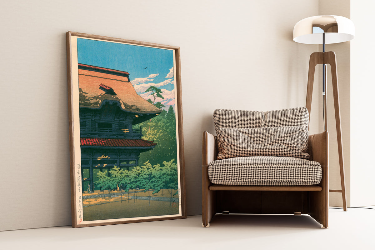 Kawase Hasui — Kenchoji Temple, Kamakura | Japanese Woodblock Print (Shin Hanga)