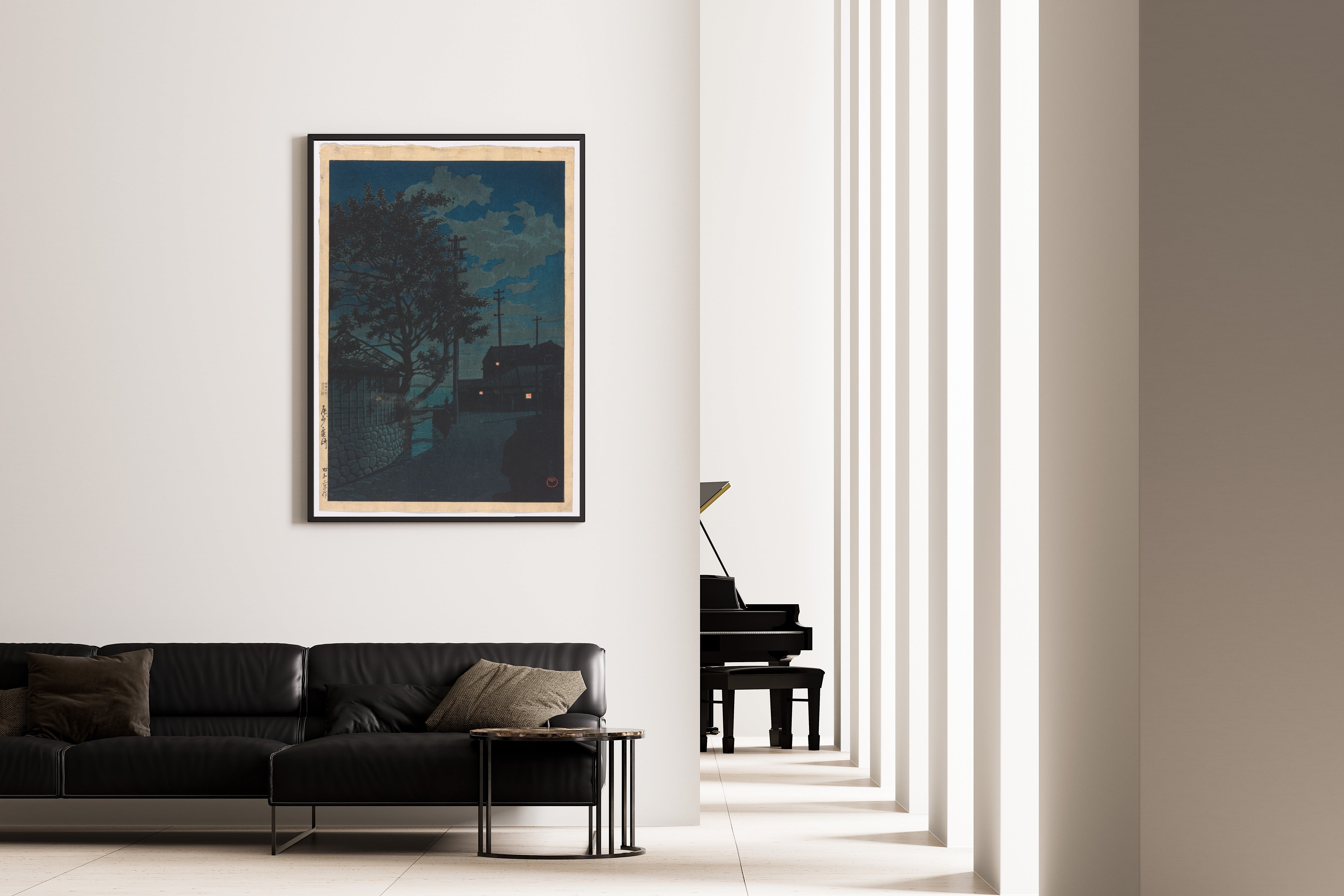 Kawase Hasui — Kamezaki, Bishu | Japanese Woodblock Print (Shin Hanga)