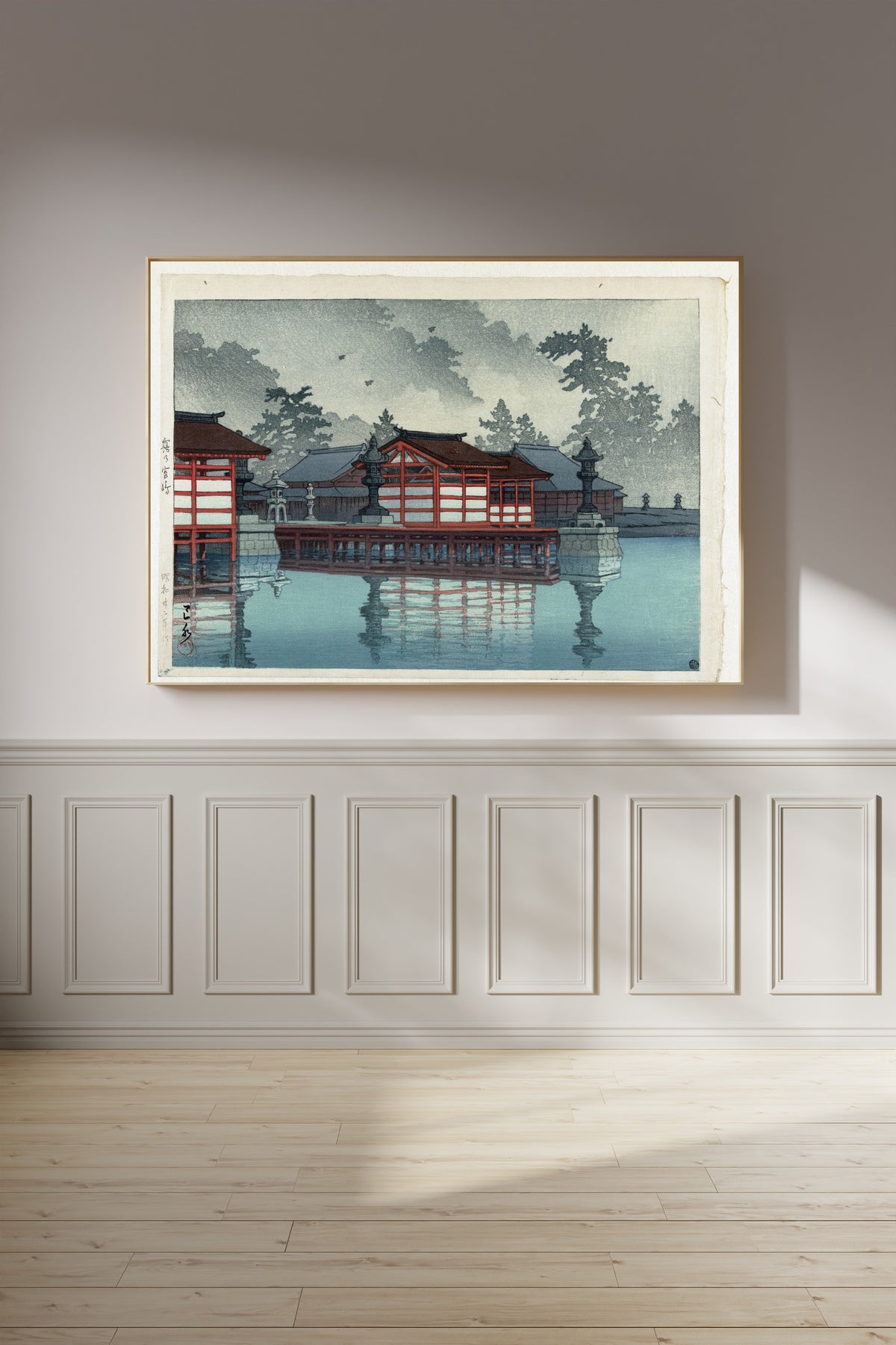 Kawase Hasui — Miyajima in the Mist | Japanese Woodblock Print (Shin Hanga)