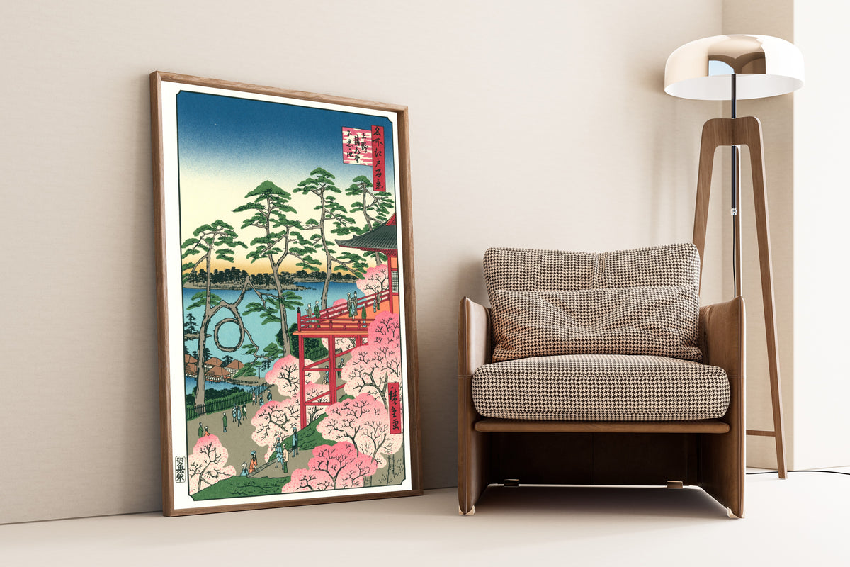 Utagawa Hiroshige — Kiyomizu Hall and Shinobazu Pond at Ueno | Japanese Woodblock Print (Ukiyo-e)