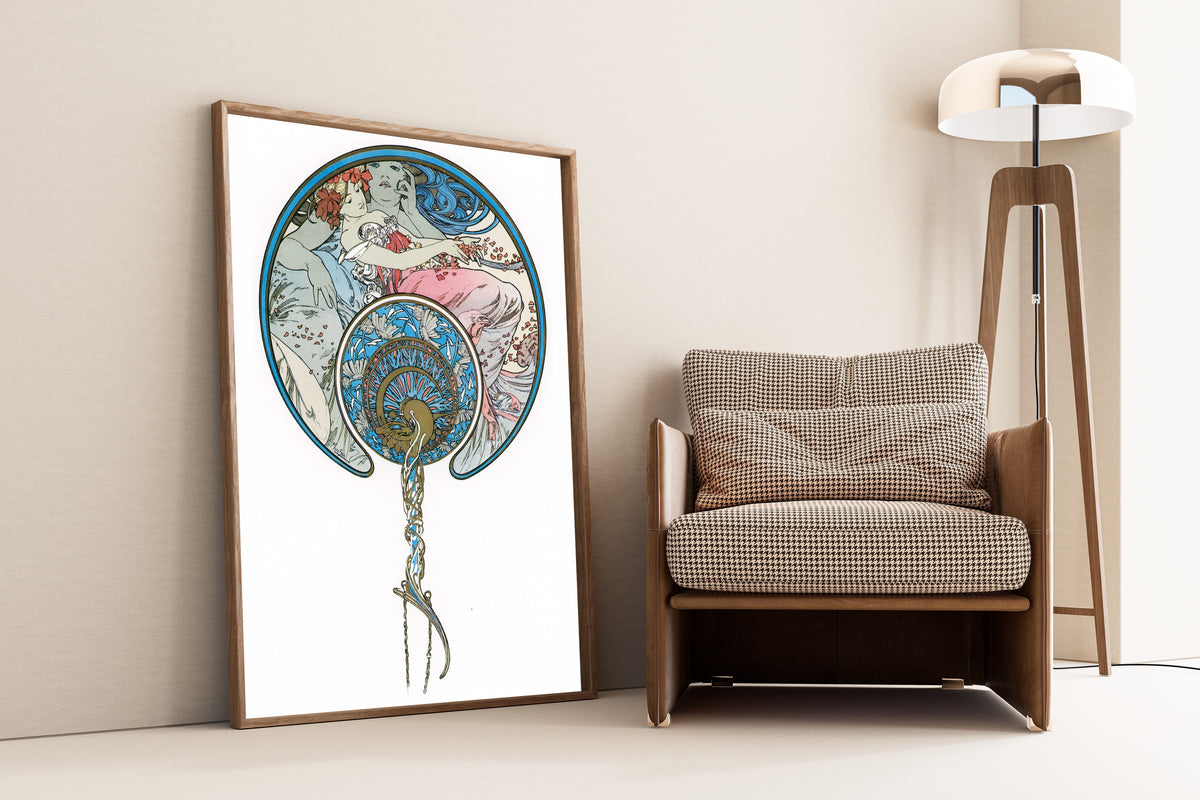 Alphonse Mucha — The Passing Wind Takes Youth Away | Art Nouveau Print