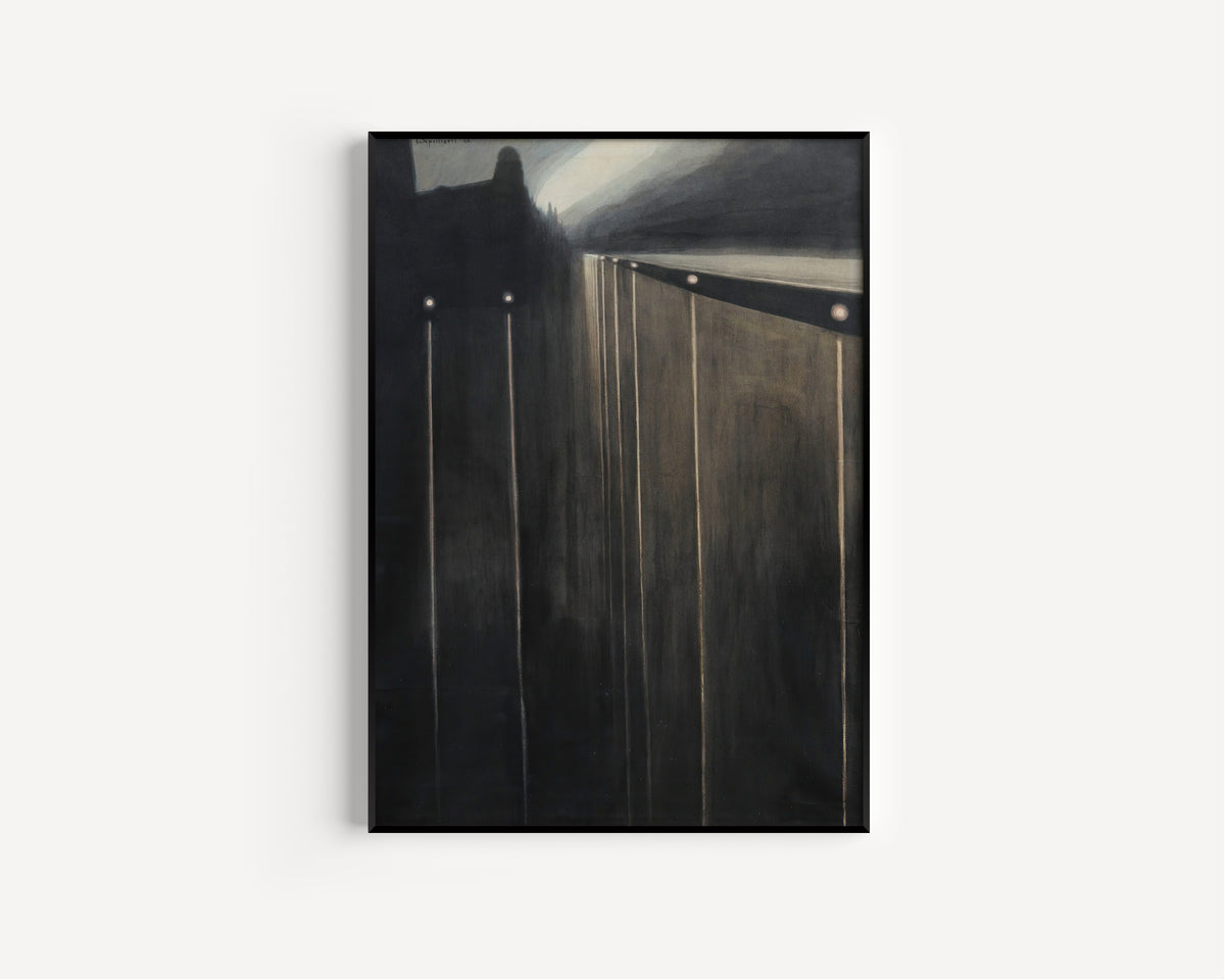 Léon Spilliaert — Digue d'Ostende aux réverbères | Symbolist Art Print