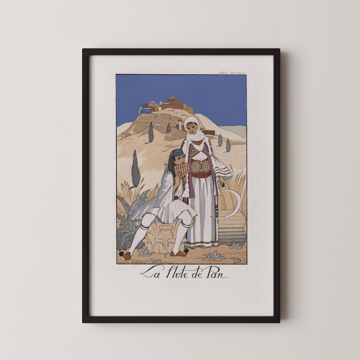 George Barbier — La Flûte de Pan | Art Deco Fashion Print