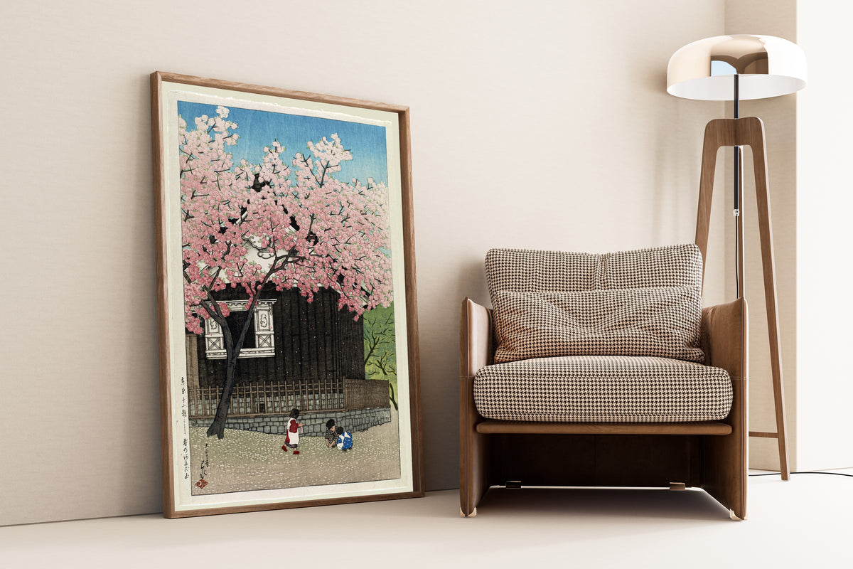 Kawase Hasui — Spring at Mount Atago | Japanese Woodblock Print (Shin Hanga)