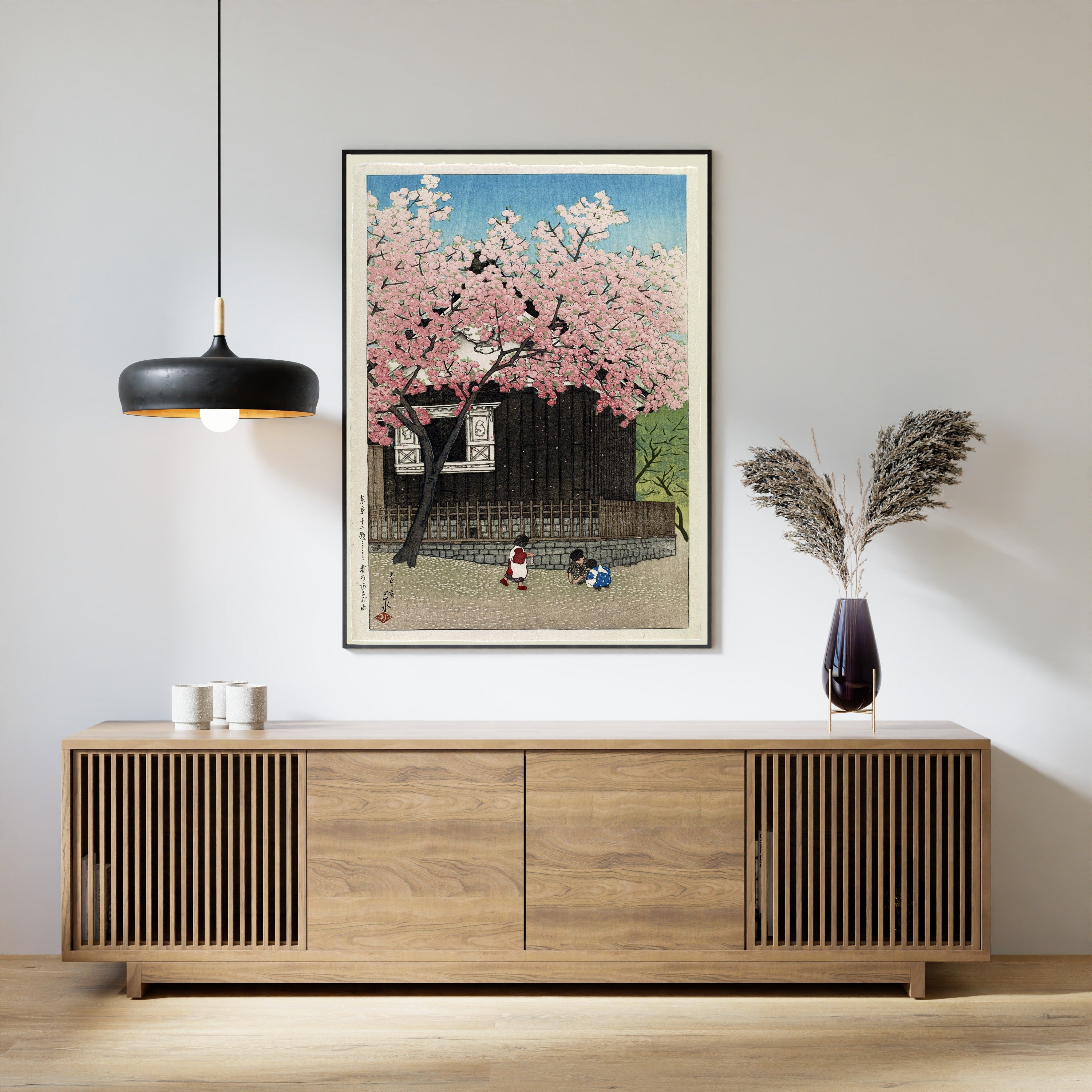 Kawase Hasui — Spring at Mount Atago | Japanese Woodblock Print (Shin Hanga)