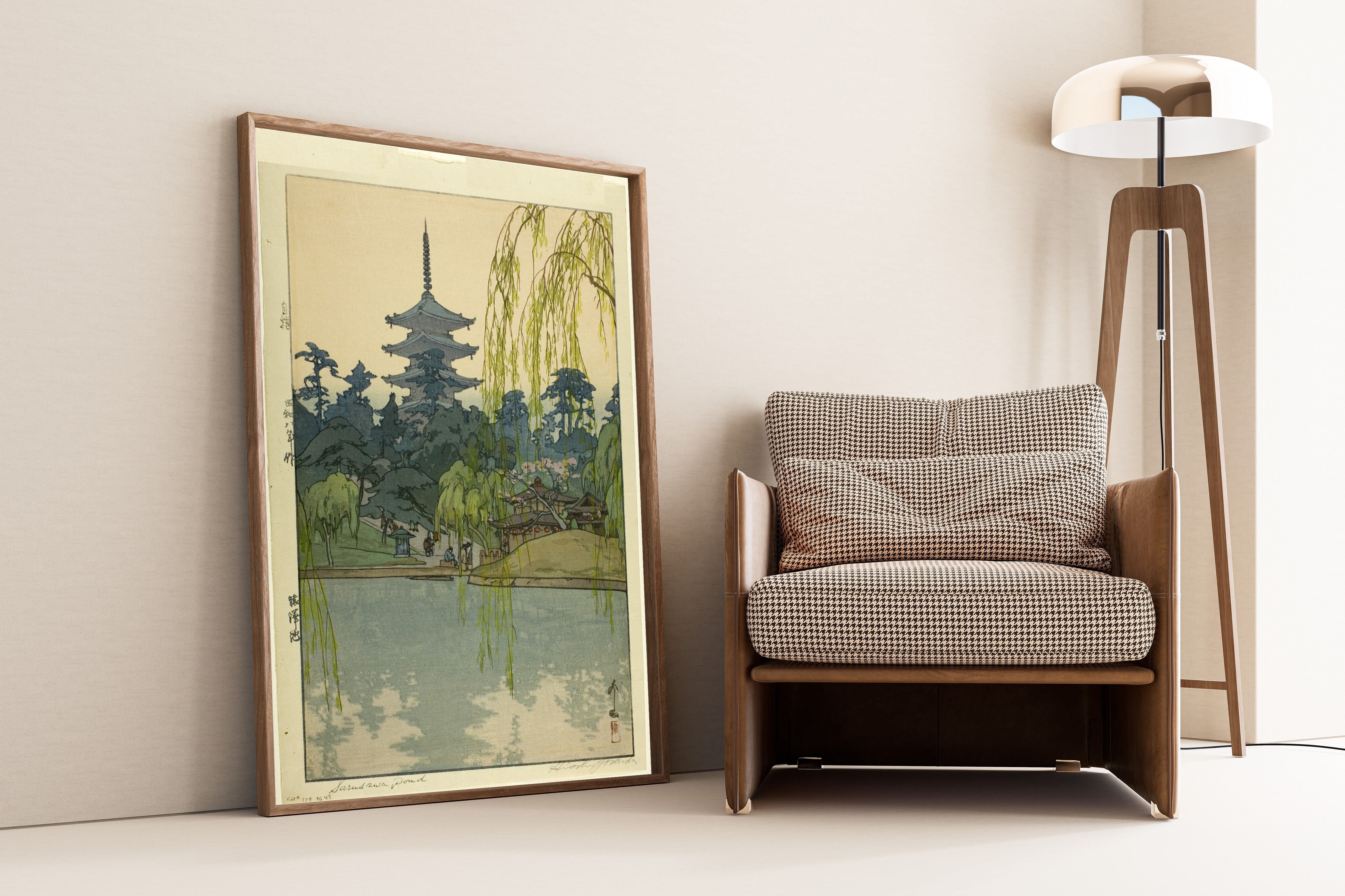 Hiroshi Yoshida — Sarusawa Pond | Japanese Woodblock Print (Shin Hanga)