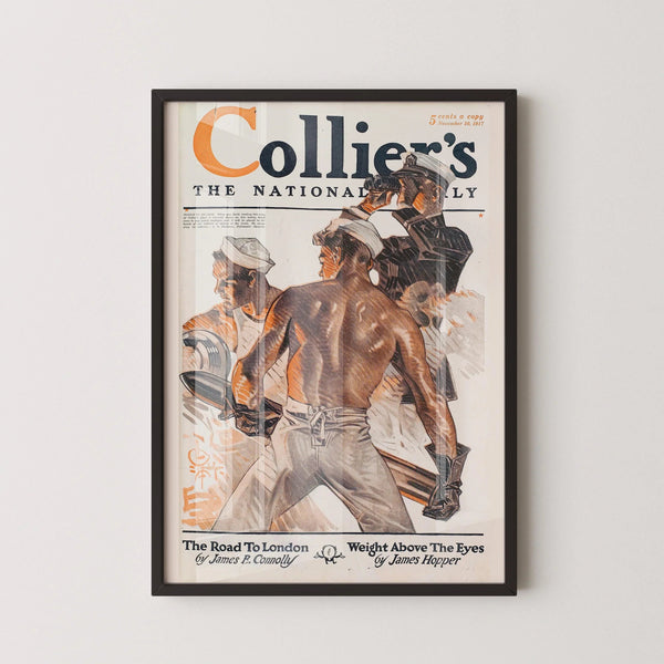 J.C. Leyendecker — Collier's Sailor (1917) | Vintage LGBTQ+ Art Print