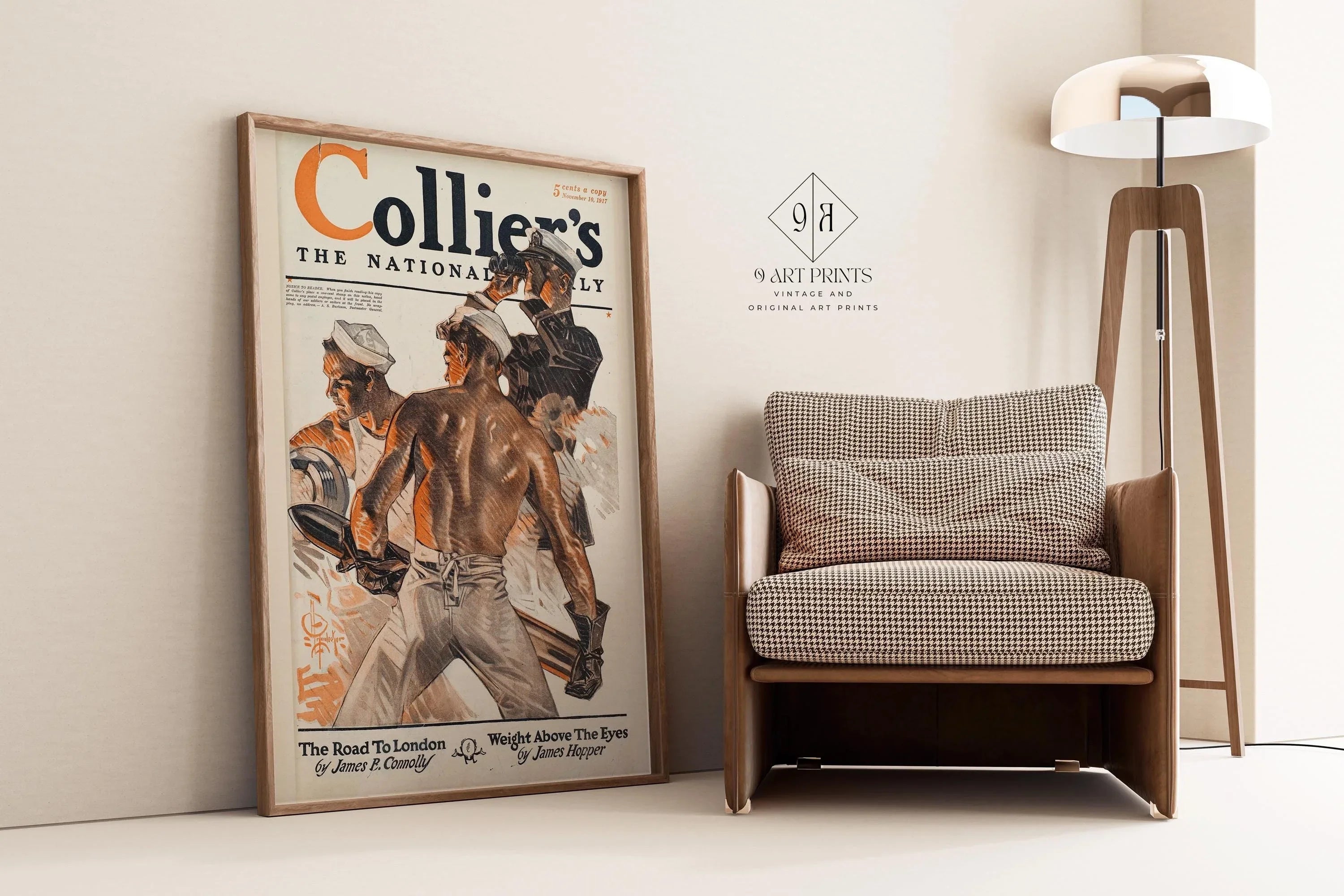 1917 Collier's Sailor Print: Edward Penfield LGBTQ+ Nautical Art - 9ArtPrints