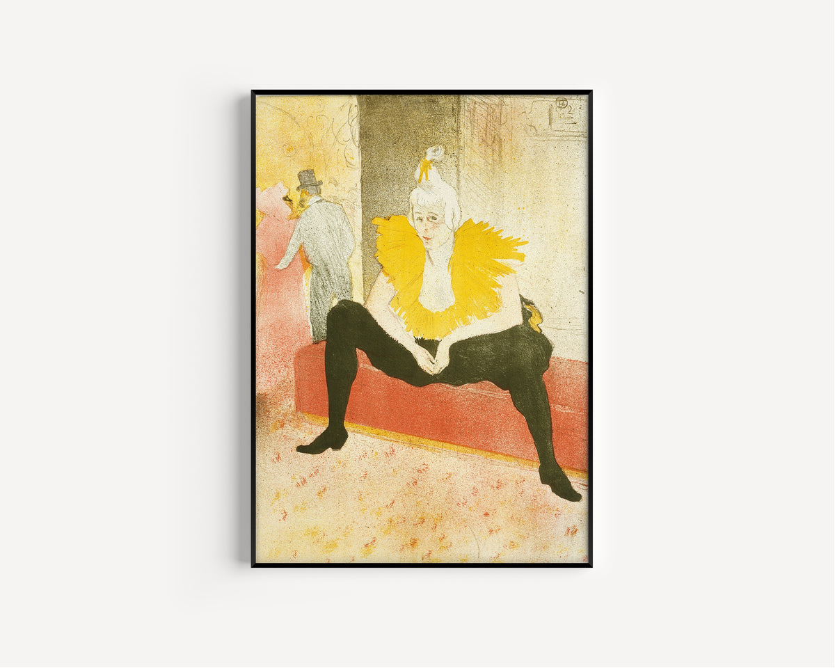 Henri de Toulouse-Lautrec — Seated Female Clown (Mademoiselle Cha-U-Kao) | Lithograph Print