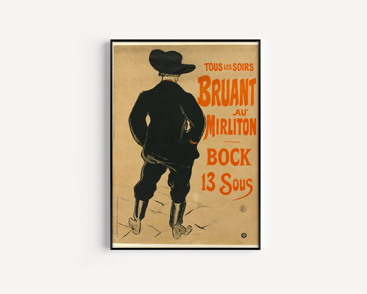 Henri de Toulouse-Lautrec — Aristide Bruant au Mirliton | Vintage Poster Print