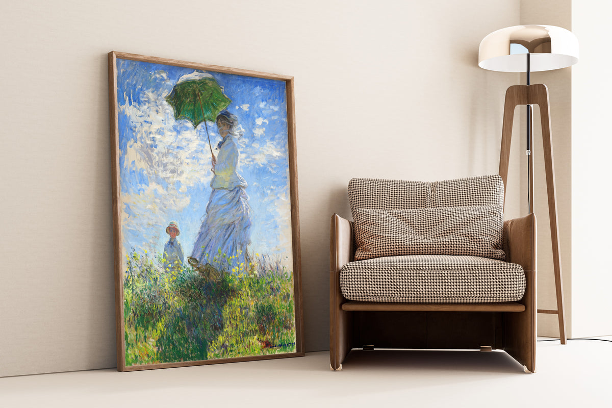 Claude Monet — Woman with a Parasol - Madame Monet and Her Son | Fine Art Print