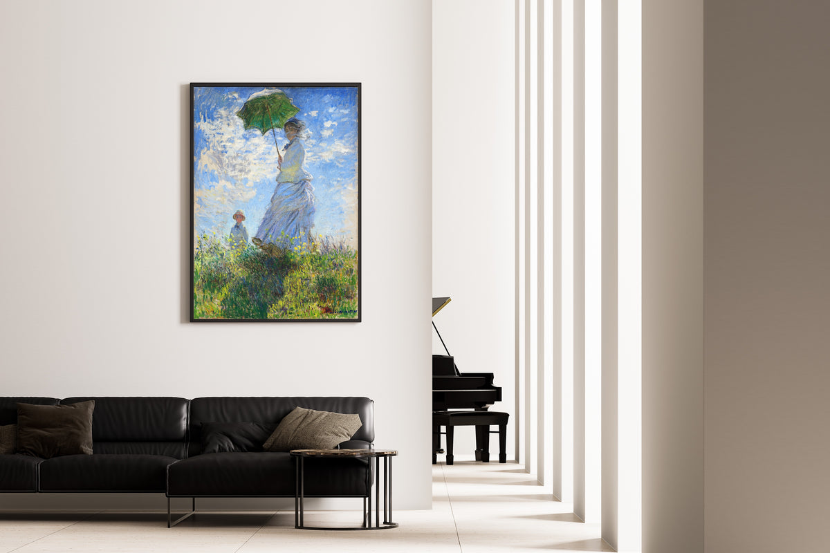 Claude Monet — Woman with a Parasol - Madame Monet and Her Son | Fine Art Print