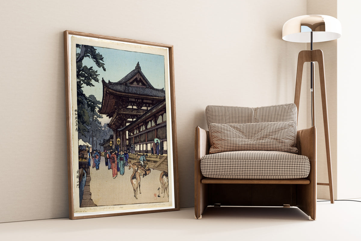 Hiroshi Yoshida — Daibutsu Temple Gate | Japanese Woodblock Print (Shin Hanga)
