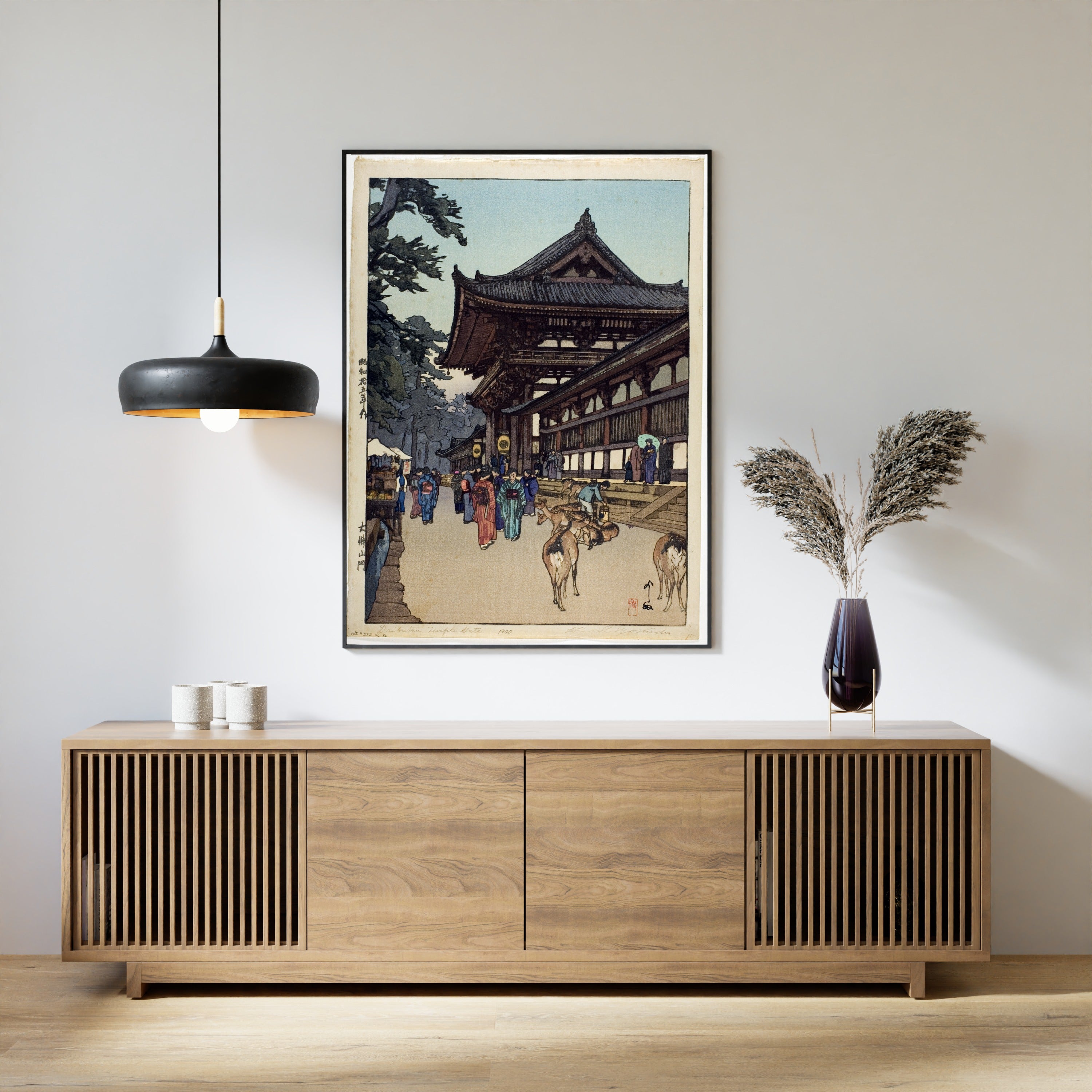 Hiroshi Yoshida — Daibutsu Temple Gate | Japanese Woodblock Print (Shin Hanga)