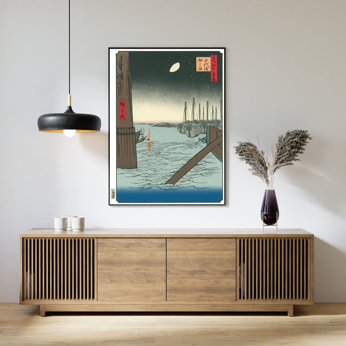 Utagawa Hiroshige — Eitai Bridge, Tsukudajima | Japanese Woodblock Print (Ukiyo-e)