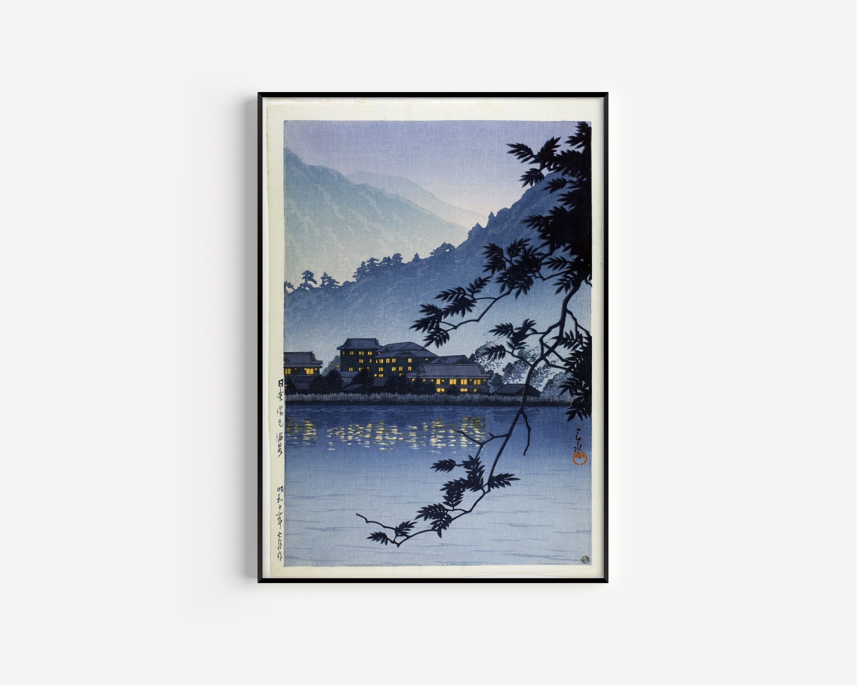 Kawase Hasui — Yumoto Spa, Nikko | Japanese Woodblock Print (Shin Hanga)