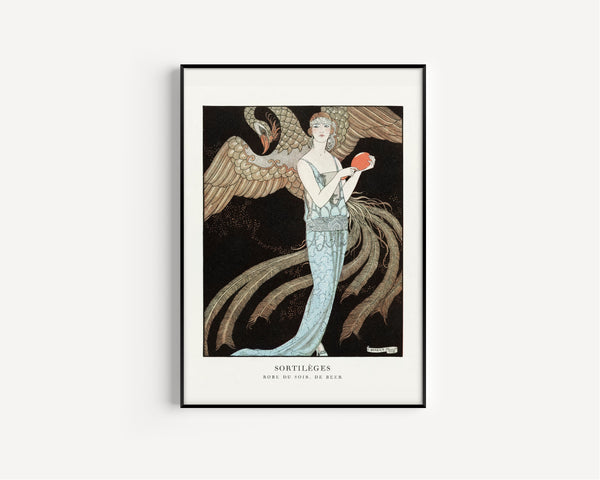 George Barbier — Sortilèges, robe du soir de Beer | Art Deco Fashion Print