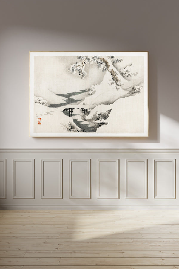 Kōno Bairei — Snowscape | Japanese Woodblock Print