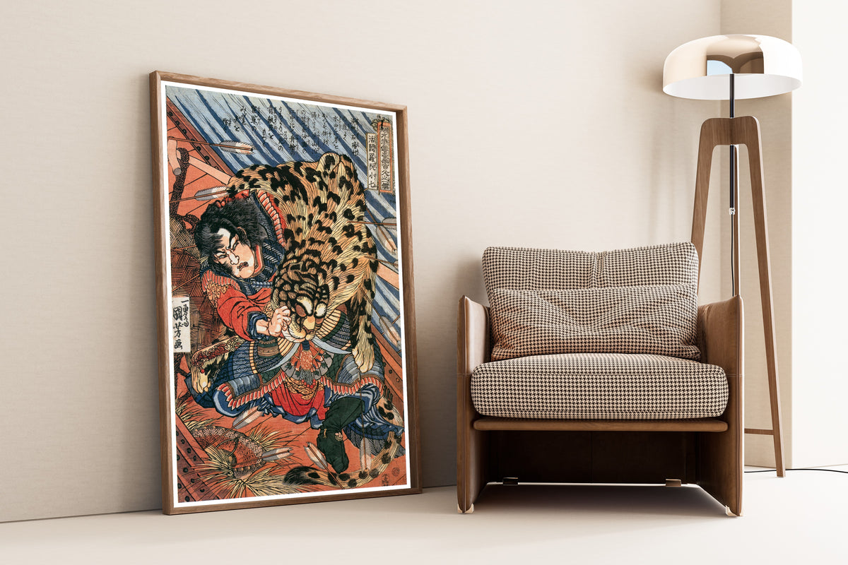 Utagawa Kuniyoshi — 108 Heroes of the Suikoden: Katsuenra Genshōshichi | Japanese Woodblock Print (Ukiyo-e)
