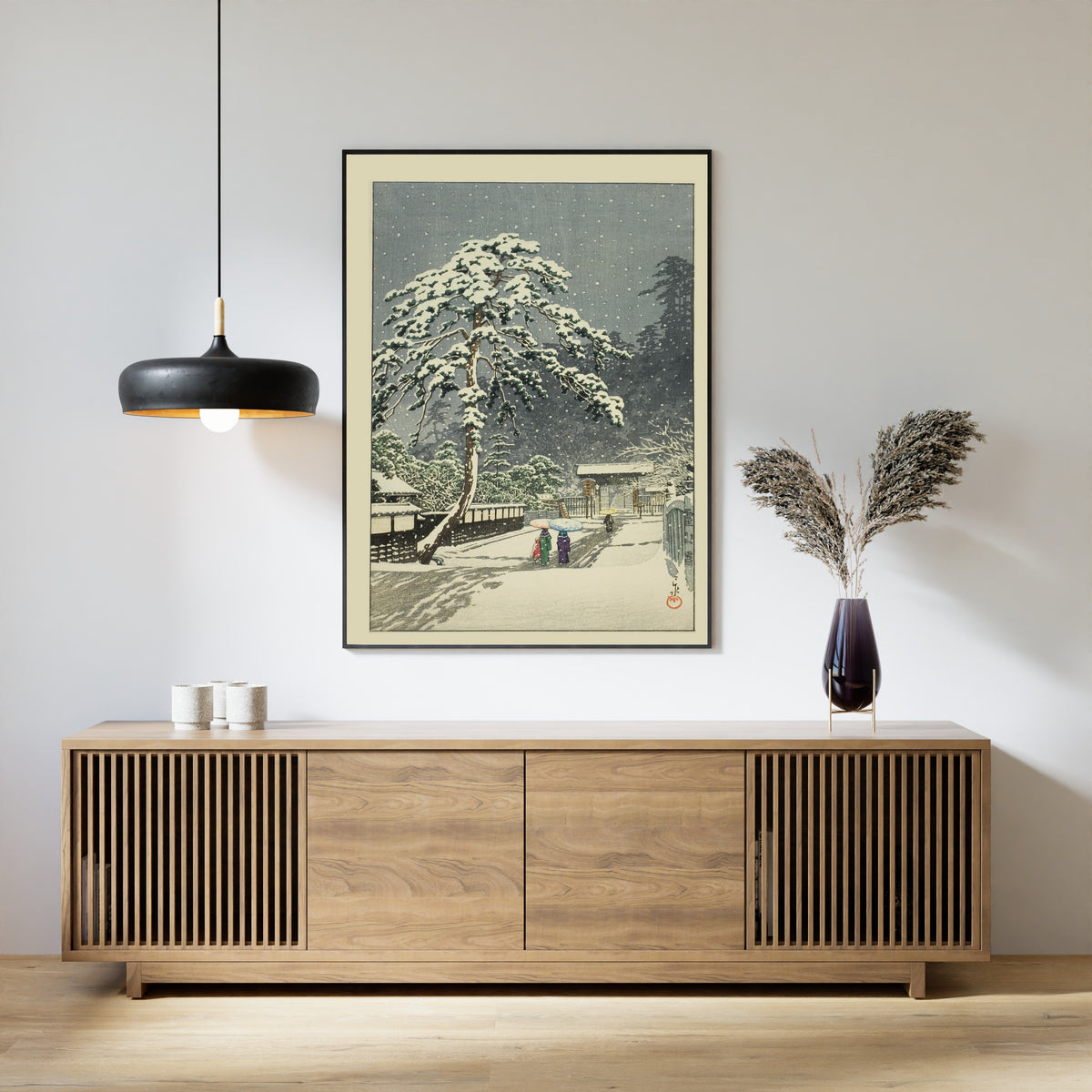 Kawase Hasui — Honmonji Temple, Ikegami | Japanese Woodblock Print (Shin Hanga)