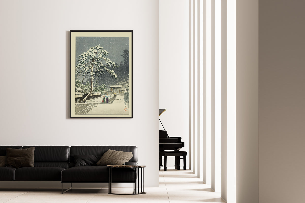 Kawase Hasui — Honmonji Temple, Ikegami | Japanese Woodblock Print (Shin Hanga)