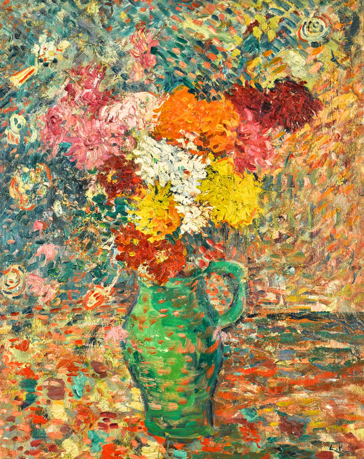 Louis Valtat — Flowers in Green Vase | Fauvist Still Life Print