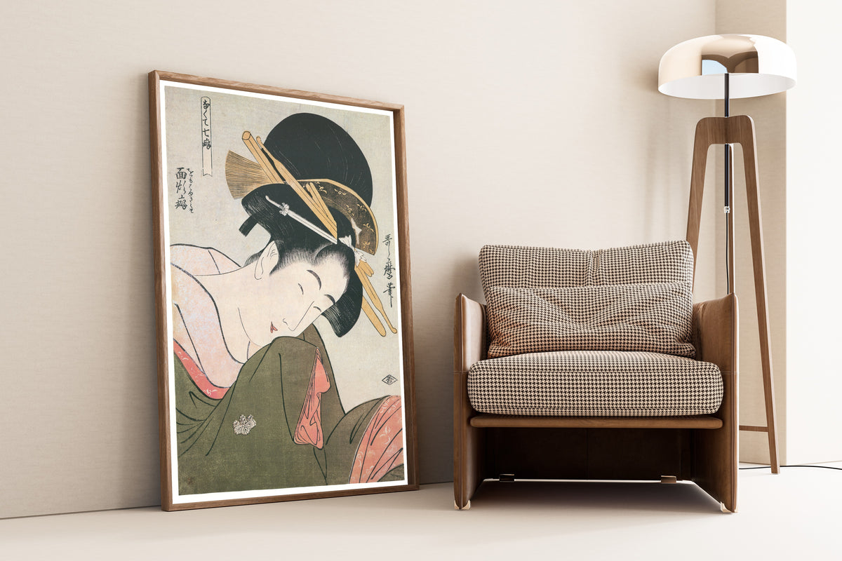 Kitagawa Utamaro — Habit of Covering the Face | Japanese Woodblock Print (Ukiyo-e)