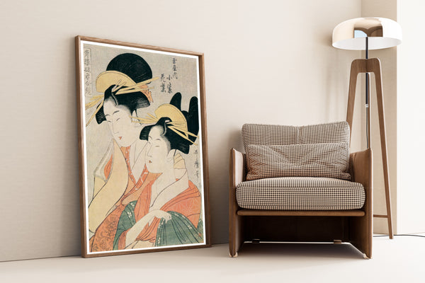 Kitagawa Utamaro — Komurasaki and Hanamurasaki of Tamaya | Japanese Woodblock Print (Ukiyo-e)