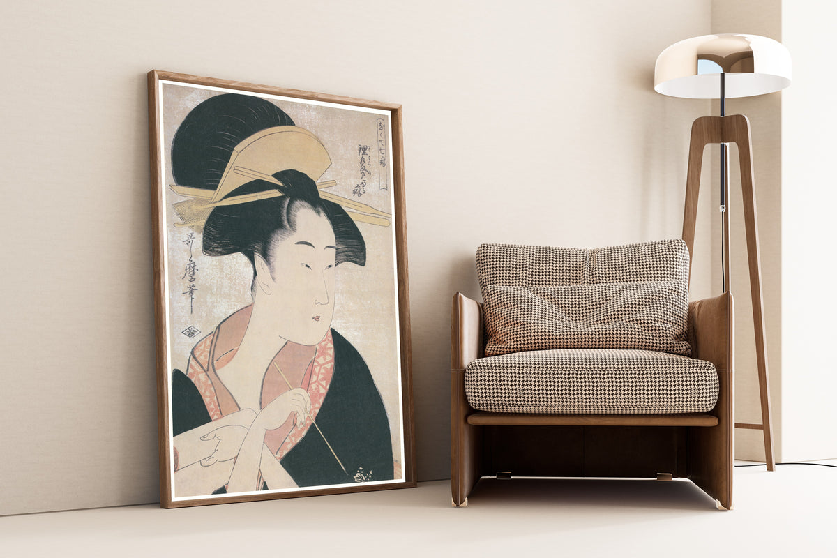 Kitagawa Utamaro — Habit of Showing the Hairline | Japanese Woodblock Print (Ukiyo-e)