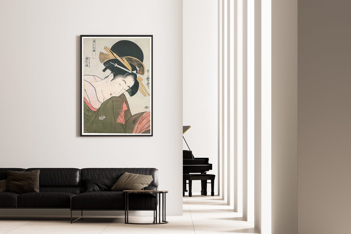 Kitagawa Utamaro — Habit of Covering the Face | Japanese Woodblock Print (Ukiyo-e)