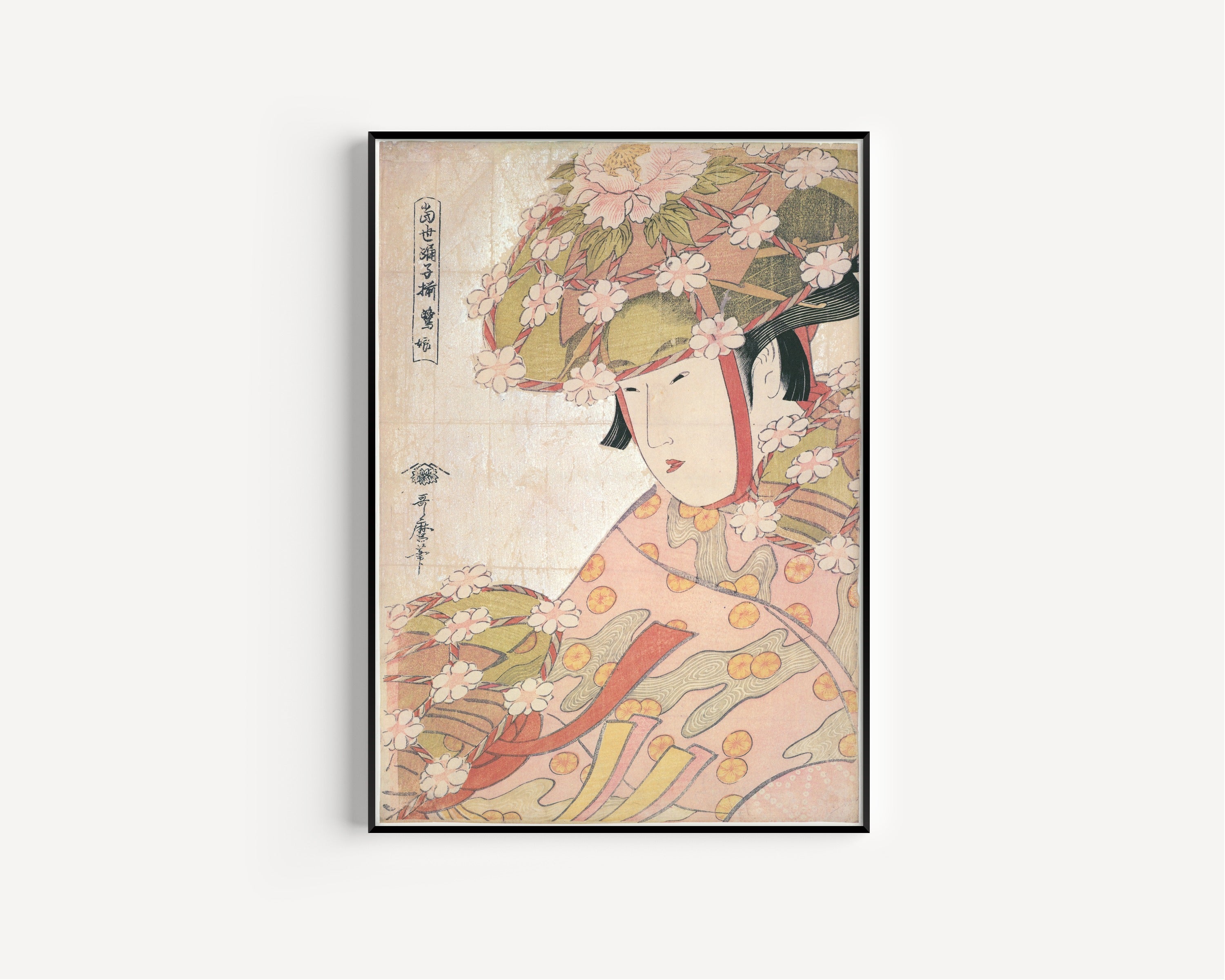Kitagawa Utamaro — Heron Maiden, Sagi Musume | Japanese Woodblock Print (Ukiyo-e)