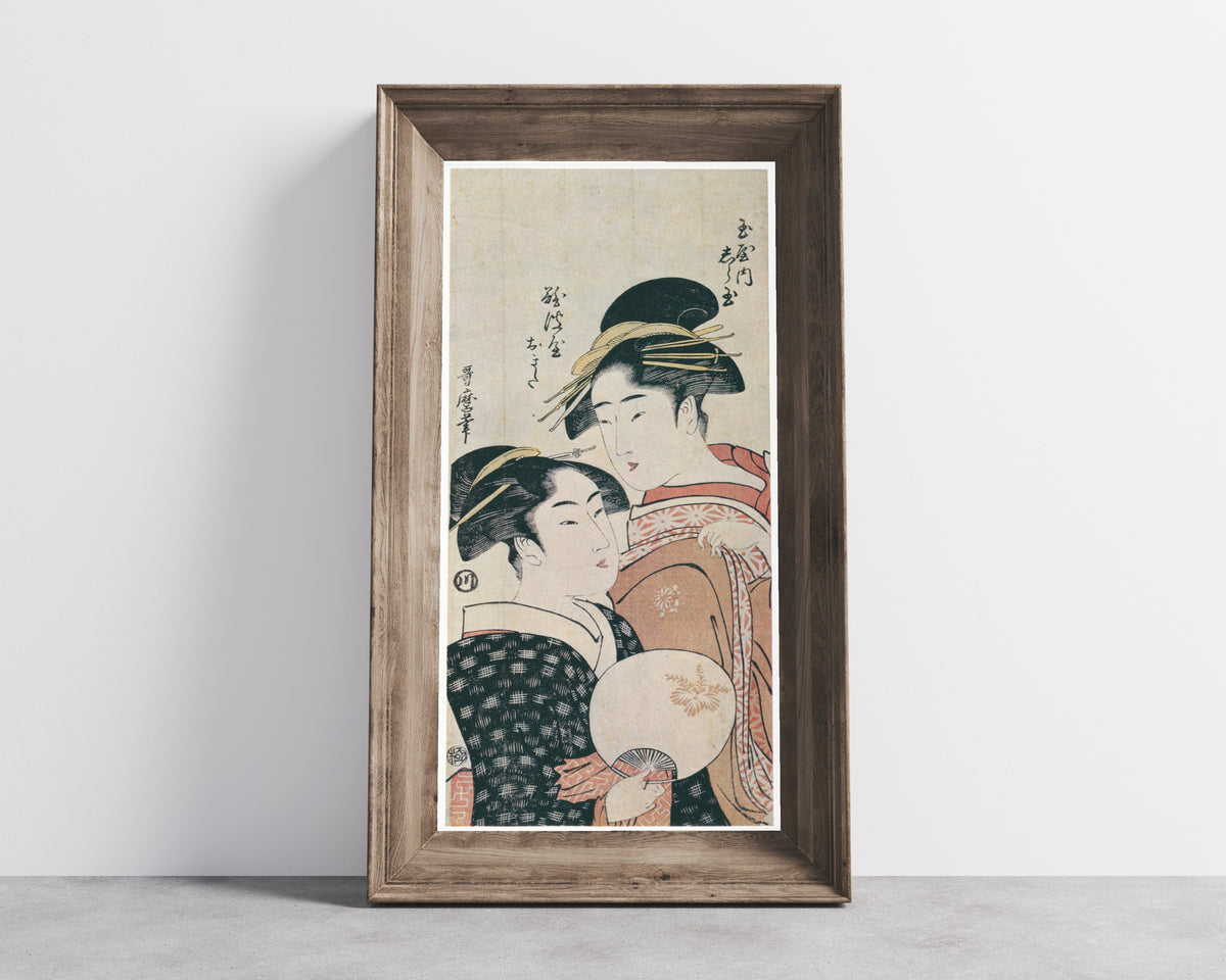 Kitagawa Utamaro — Shiratama of Tamaya and Naniwaya Okita | Japanese Woodblock Print (Ukiyo-e)