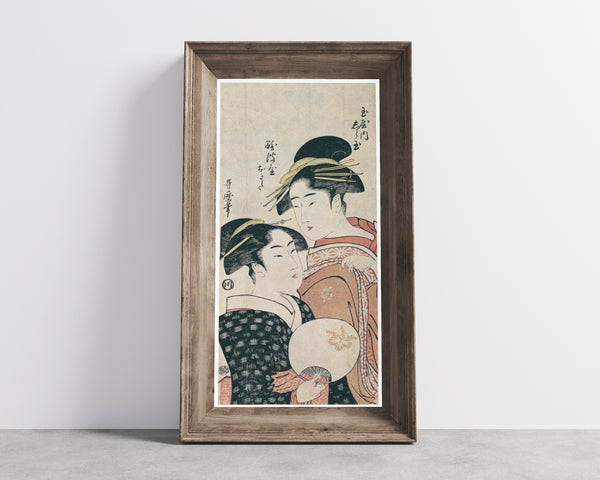 Kitagawa Utamaro — Shiratama of Tamaya and Naniwaya Okita | Japanese Woodblock Print (Ukiyo-e)