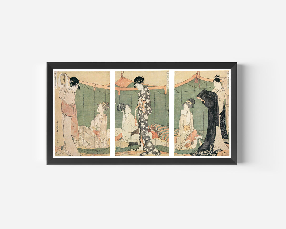 Kitagawa Utamaro — Women and Overnight Guests | Japanese Woodblock Print (Ukiyo-e)