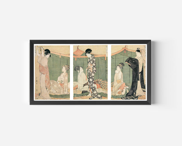 Kitagawa Utamaro — Women and Overnight Guests | Japanese Woodblock Print (Ukiyo-e)