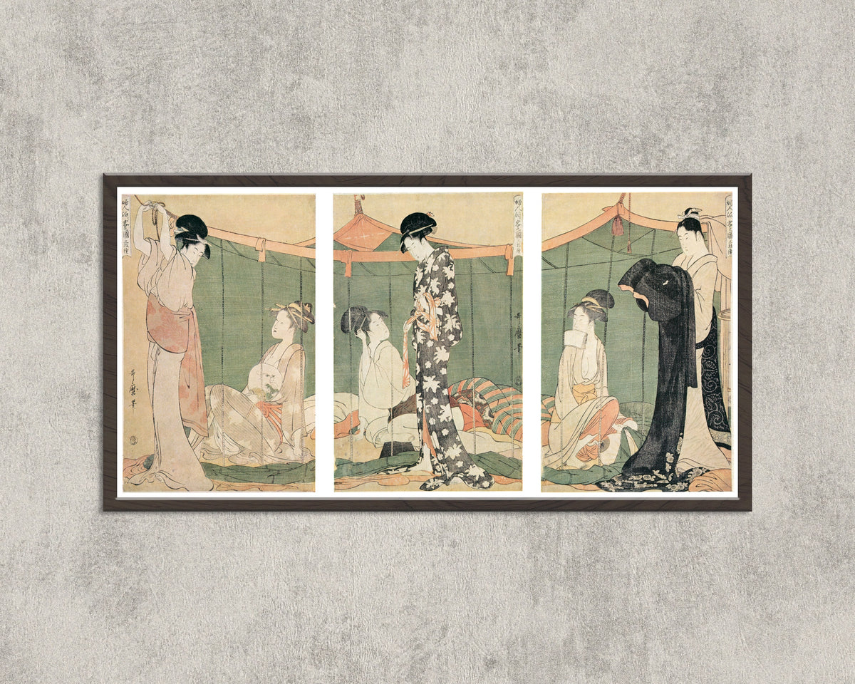 Kitagawa Utamaro — Women and Overnight Guests | Japanese Woodblock Print (Ukiyo-e)