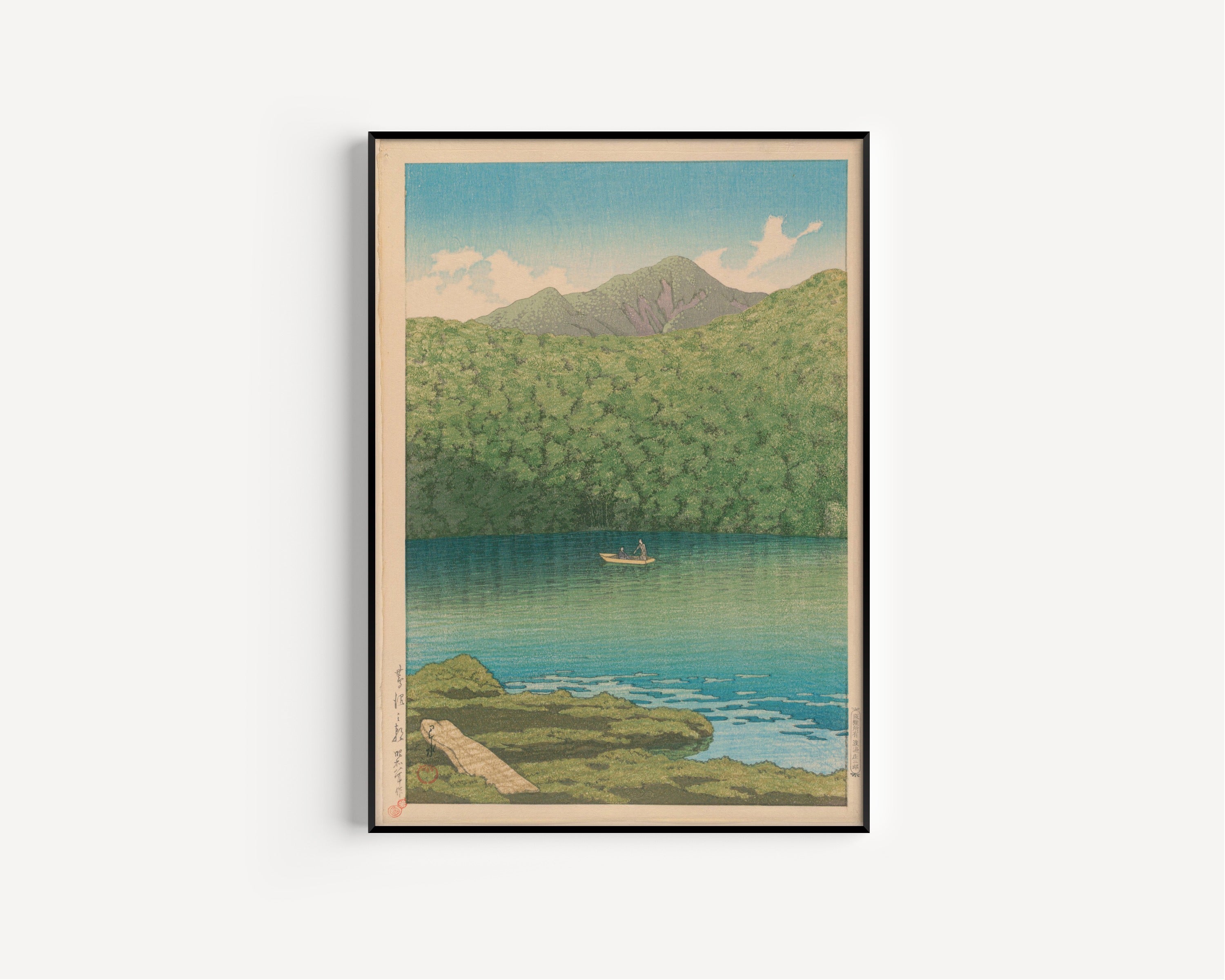 Kawase Hasui — Morning at Tsuta Swamp | Japanese Woodblock Print (Shin Hanga)