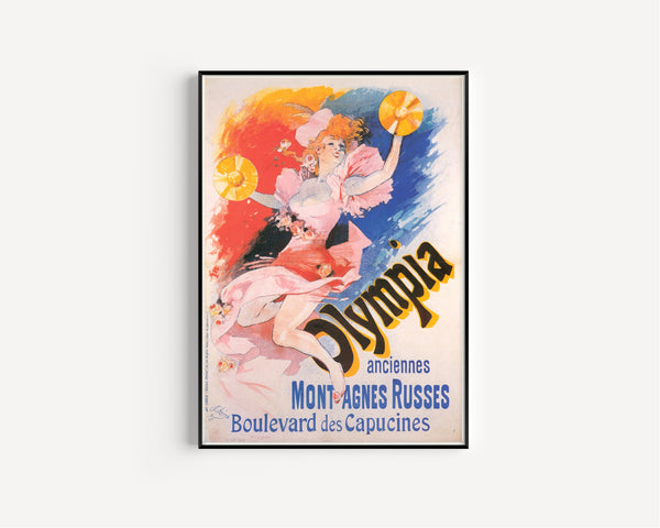 Jules Chéret — Olympia, anciennes Montagnes Russes | Vintage Poster Print