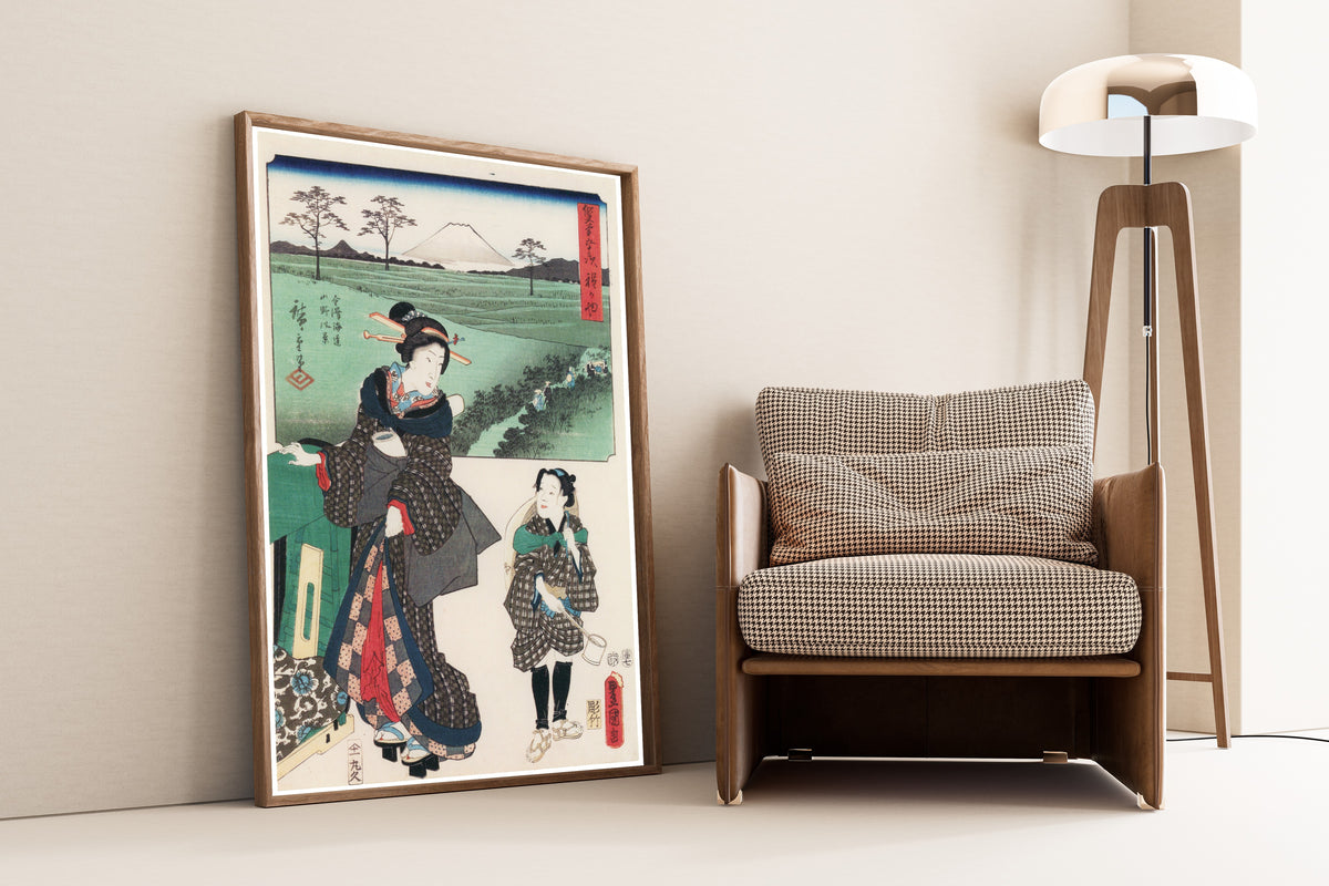 Utagawa Hiroshige & Utagawa Kunisada — Fifty-three Stations by Two Brushes: Hodogaya | Japanese Woodblock Print (Ukiyo-e)