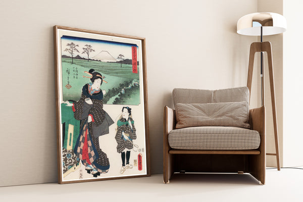 Utagawa Hiroshige & Utagawa Kunisada — Fifty-three Stations by Two Brushes: Hodogaya | Japanese Woodblock Print (Ukiyo-e)