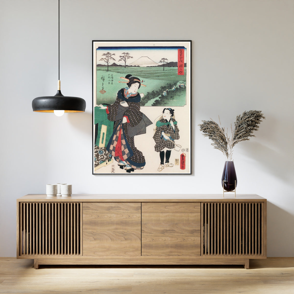 Utagawa Hiroshige & Utagawa Kunisada — Fifty-three Stations by Two Brushes: Hodogaya | Japanese Woodblock Print (Ukiyo-e)