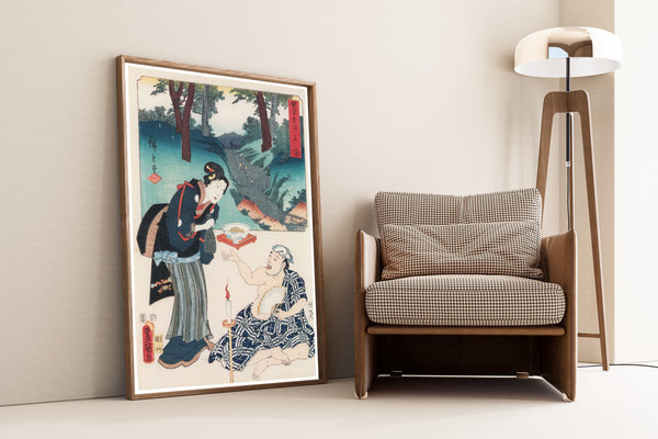 Utagawa Hiroshige & Utagawa Kunisada — Fifty-three Stations by Two Brushes: Totsuka | Japanese Woodblock Print (Ukiyo-e)