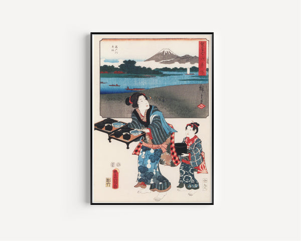 Utagawa Hiroshige & Utagawa Kunisada — Fifty-three Stations by Two Brushes: Hiratsuka | Japanese Woodblock Print (Ukiyo-e)