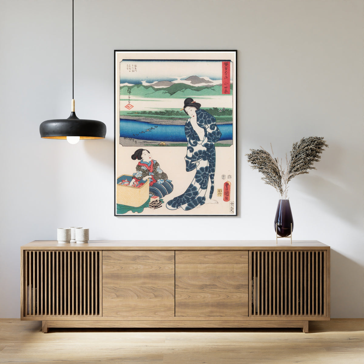 Utagawa Hiroshige & Utagawa Kunisada — Fifty-three Stations by Two Brushes: Odawara | Japanese Woodblock Print (Ukiyo-e)