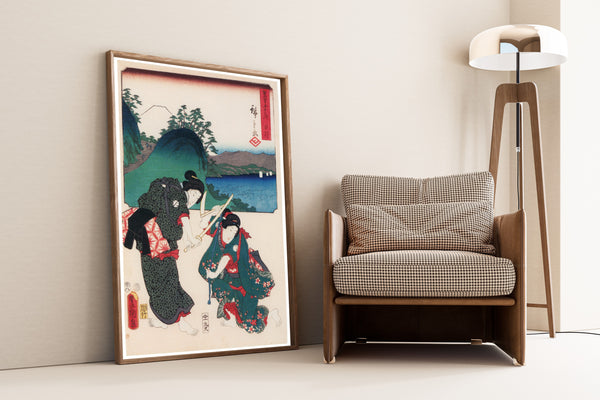 Utagawa Hiroshige & Utagawa Kunisada — Fifty-three Stations by Two Brushes: Yui | Japanese Woodblock Print (Ukiyo-e)