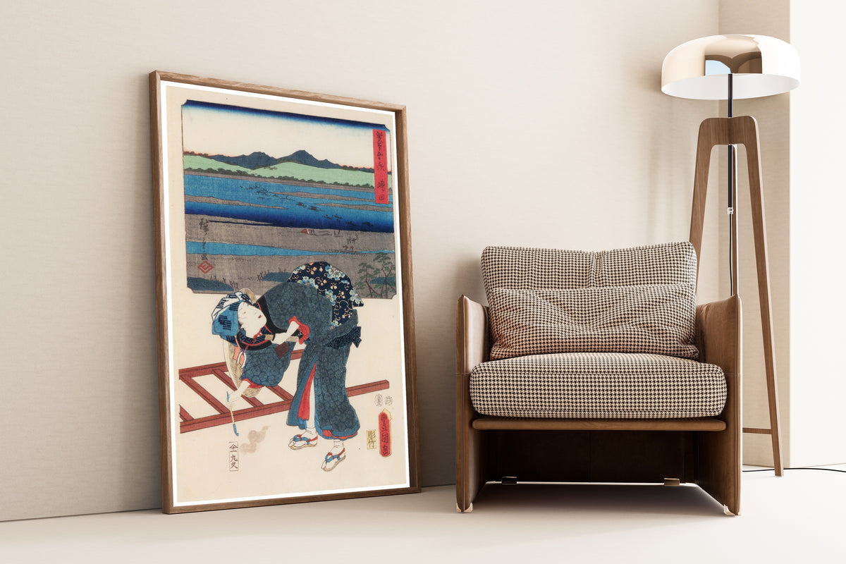 Utagawa Hiroshige & Utagawa Kunisada — Fifty-three Stations by Two Brushes: Shimada | Japanese Woodblock Print (Ukiyo-e)