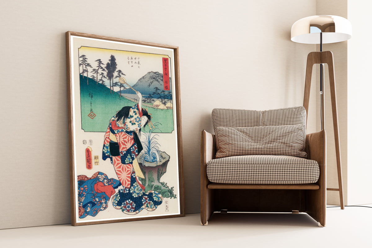 Utagawa Hiroshige & Utagawa Kunisada — Fifty-three Stations by Two Brushes: Nissaka | Japanese Woodblock Print (Ukiyo-e)