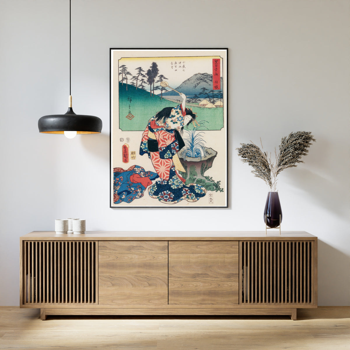 Utagawa Hiroshige & Utagawa Kunisada — Fifty-three Stations by Two Brushes: Nissaka | Japanese Woodblock Print (Ukiyo-e)